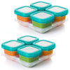Oxo Tot Baby Blocks Food Storage Containers, Teal, 6 Oz - Set Of 2