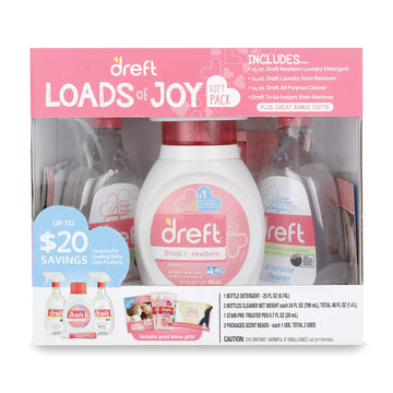 Baby Gifts Set By Dreft, Baby And Mom Gift Set With Liquid Laundry Detergent, Laundry Stain Remover, Stain Remover Pen & All Pur