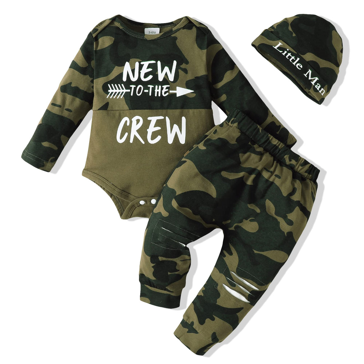 Renotemy Baby Boy Camo Outfits Preemie to 6 Months