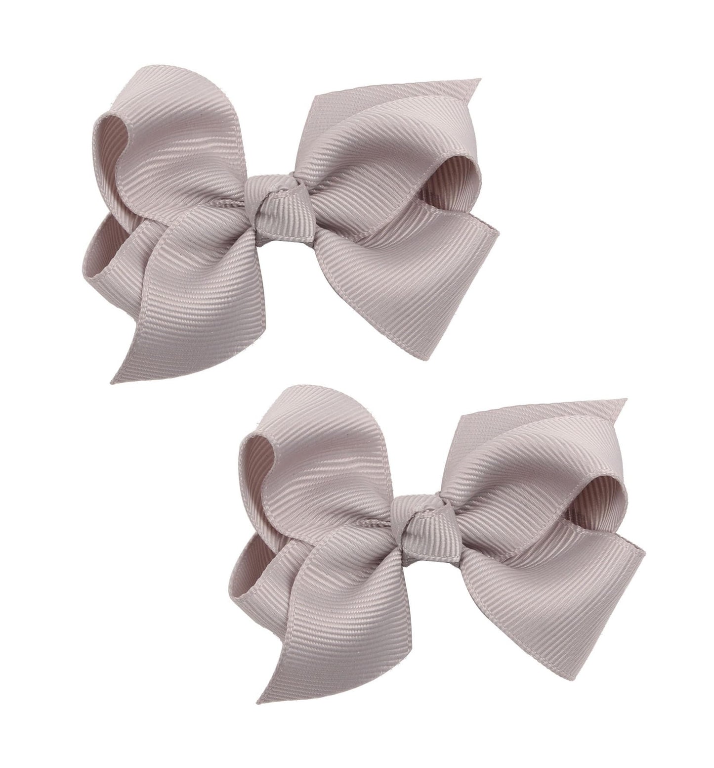 Koolgil Baby Girl's 2Pcs Cute 3 Inch Pure Color Bow-knot Hair Clip for Photography Travel Daily Life (Grey)
