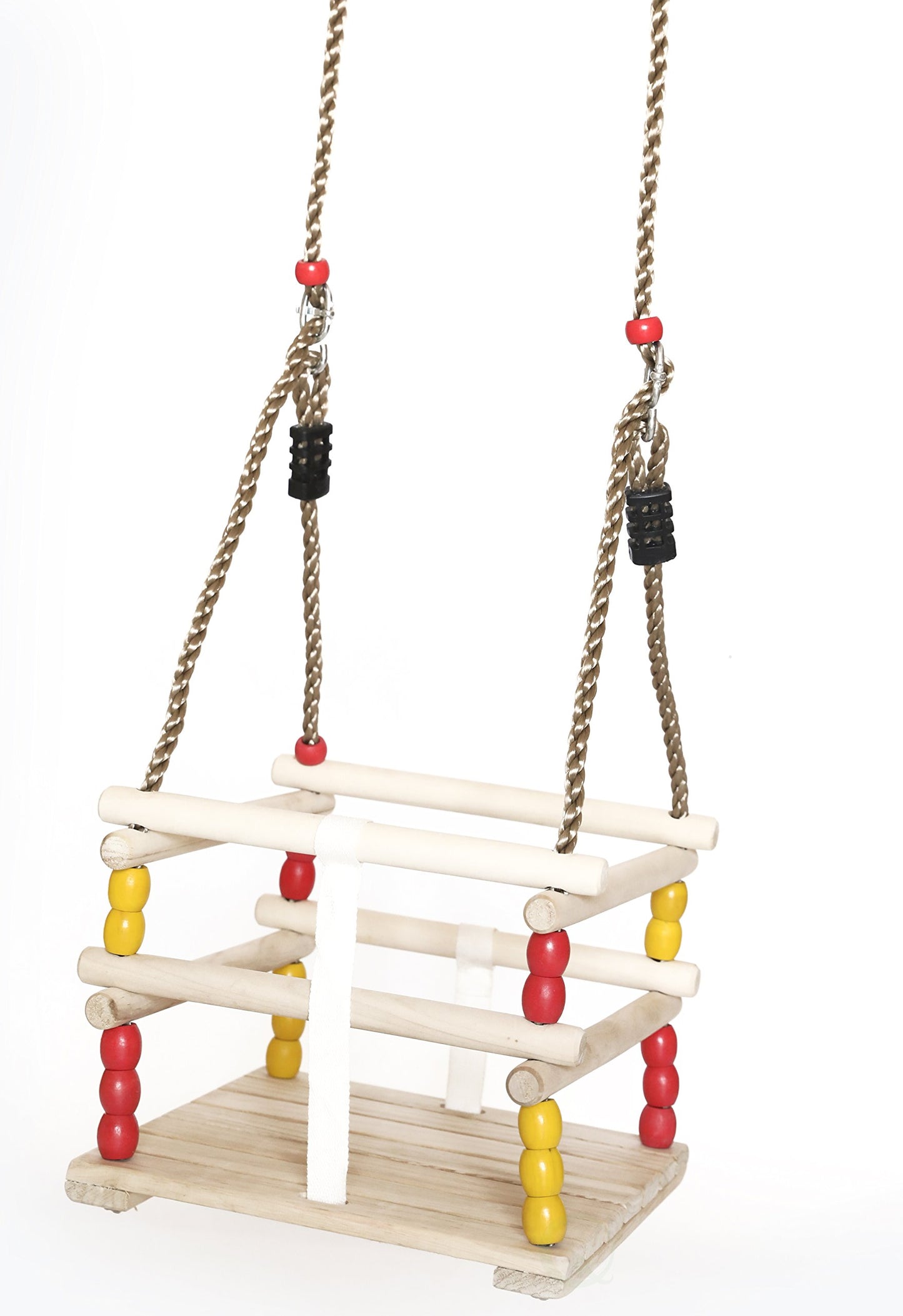 Playberg Wooden Baby Swing With Hanging Ropes, For Babies And Toddlers