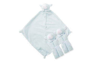 Angel Dear - Blue Lamb, Pair And A Spare Blankie Set, Pack Of 3