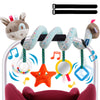 Baby Car Seat Toys Activity Stroller Toy for Boys Girls 0 3 6 9 10 12 Months, Spiral Hanging Plush Toys,Baby Shower Thank You Gi