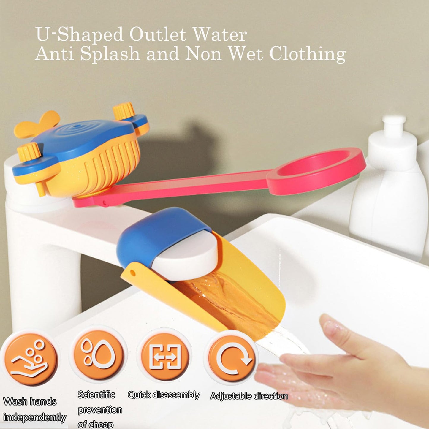Faucet Handle Extender Set, Faucet Extender For Kids Child Sink Extender Kids Hand Wash Helper Faucet Extender For Bathroom Sink