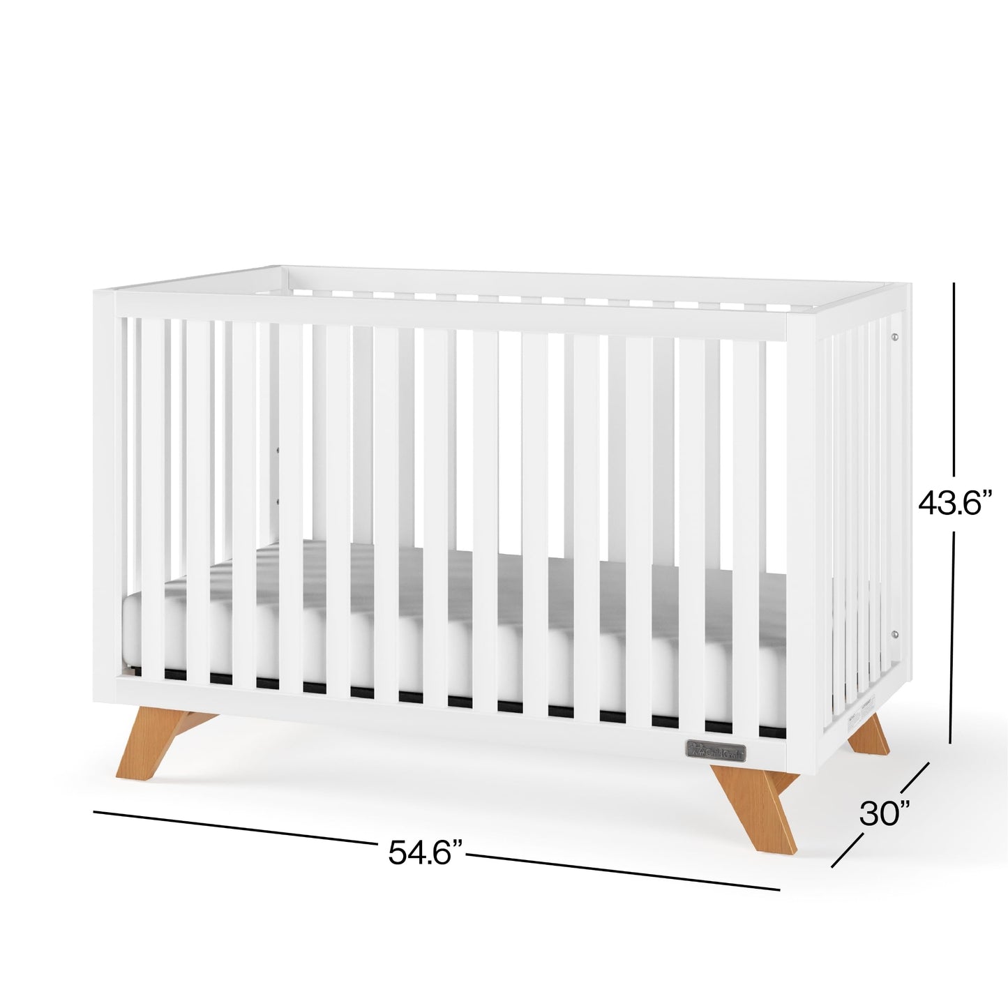 Child Craft Soho 4-In-1 Convertible Crib, Baby Crib Converts To Day Bed, Toddler Bed And Full Size Bed, 3 Adjustable Mattress Po