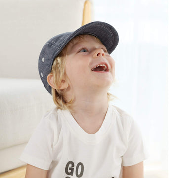 Keepersheep Baby Baseball Cap Infant Sun Hat, Infant Toddler Kids Baseball Cap (6-12 Months - 47Cm(18.5'), Chambray)