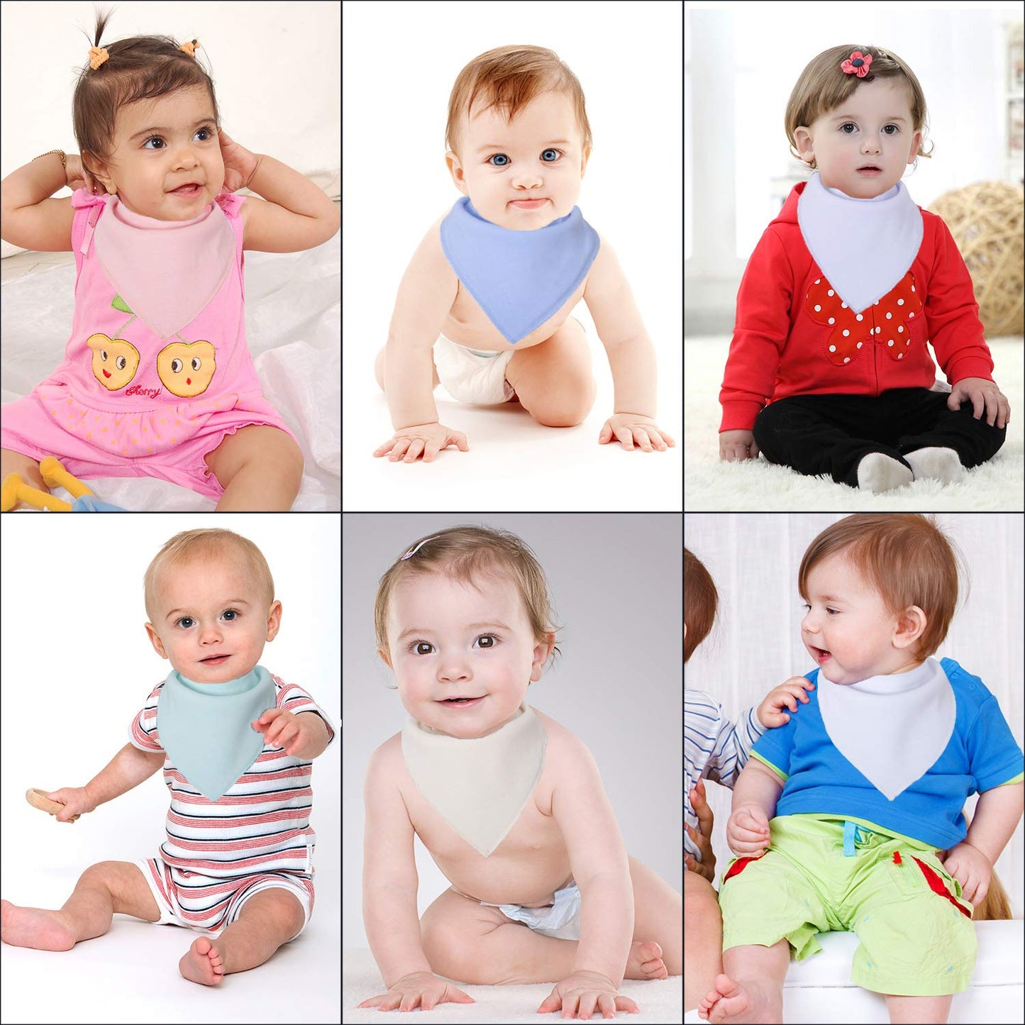Maiwa Bandana Snap Drool Bibs For Baby Girls For Drooling Eating Teething For 8 Pack