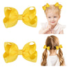 2 Pcs 3 ' Hair Bows For Girls Alligator Clips Grosgrain Ribbon Solid Color Hair Accessories For Little Teen Toddler Girls Kids-