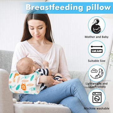 Povkufii Baby Nursing Arm Breastfeeding Pillow Adjustable Nursing Pillow Soft Nursing Arm Pillow Baby Feeding Pillow(White Anima