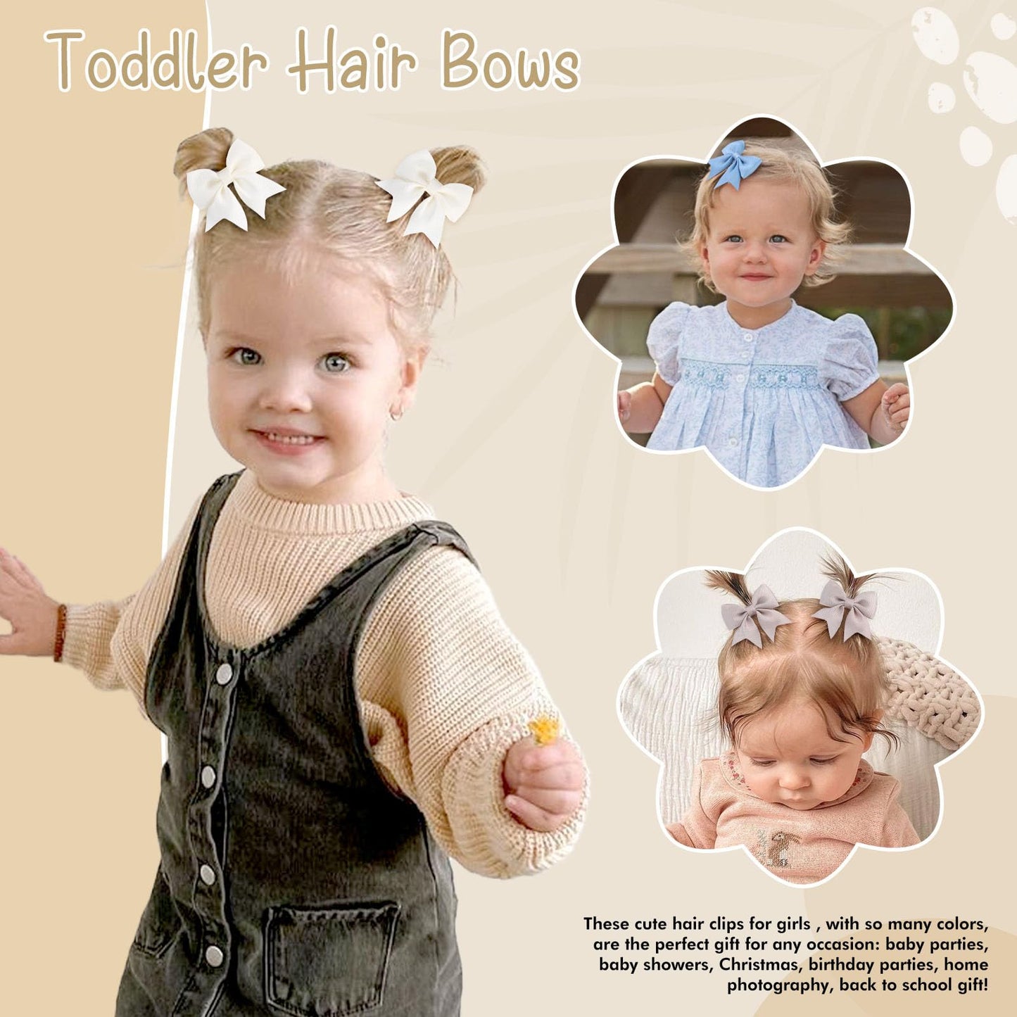 Oaoleer 24Pcs 2Inch Baby Hair Clips, Fully Lined Bows For Baby Girls, Toddlers & Infants, 12 Colors In Pairs, Unisex, Modern, Co