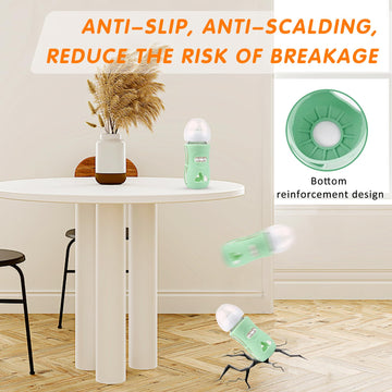 Silicone Sleeves For Avent Glass Natural Baby Bottle,6 Pack Bottles Shatter Proof Bottle Covers,Anti Flow Holder Compatible Baby