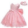 Nssmwttc Baby Girl Ball Gown Dress Infant Birthday Party Christmas New Year Dresses Toddler Christmas (Pink02,6M)