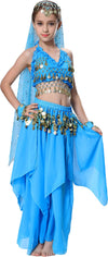 Fairycece Genie Costume Girls Halloween 10-12 Outfit 11 Year Old Belly Dancer Cute Dance