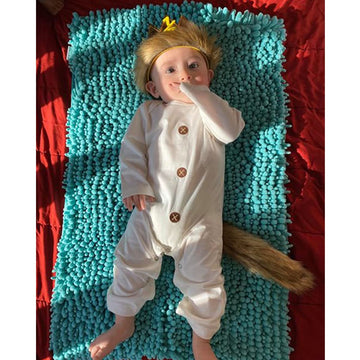 Baby Boys 1St Birthday Outfit Baby First Birthday Clothes Boy Where The Wild Things Are Romper (Beige-02,12-18 Months)