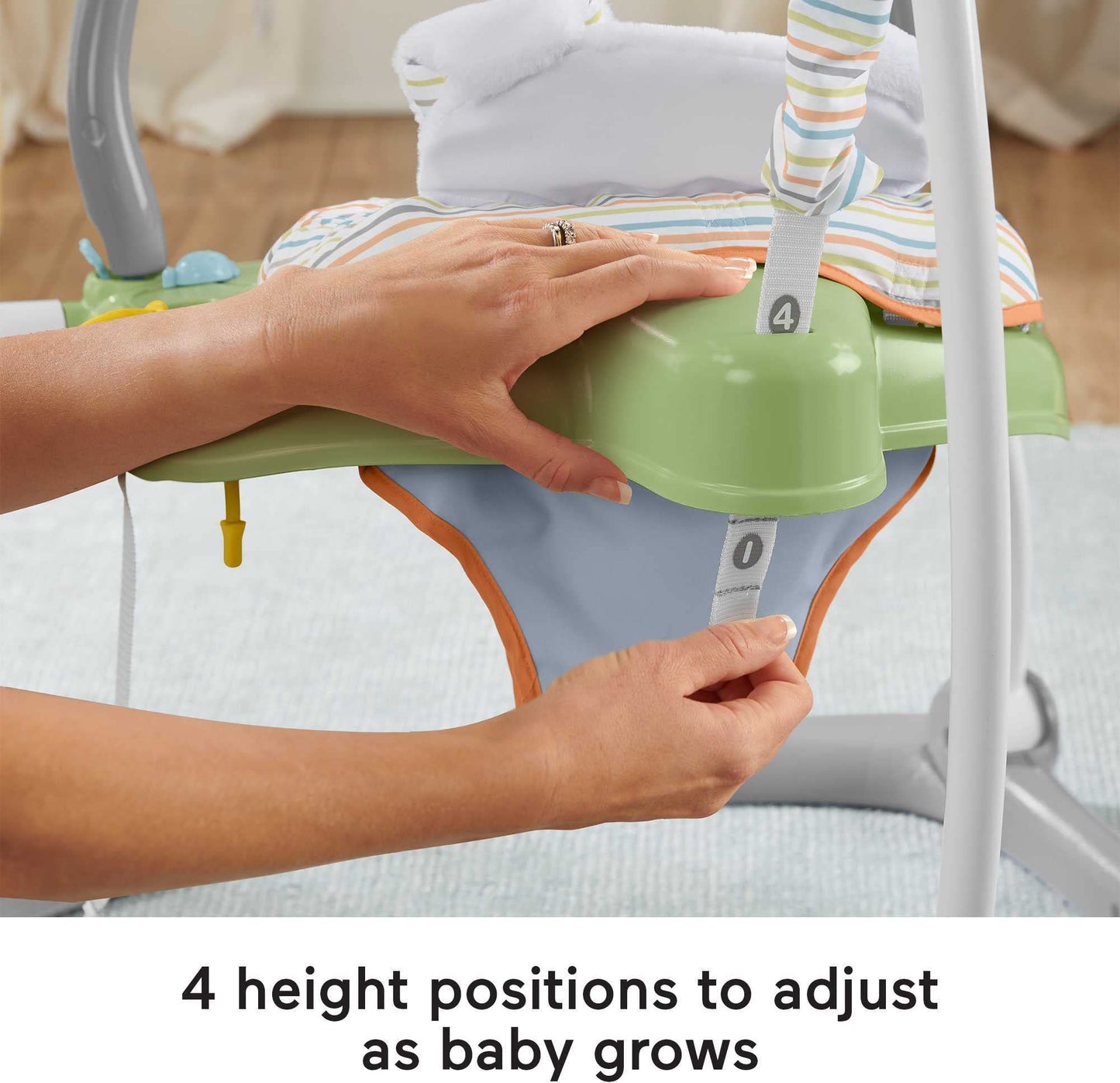 Fisher-Price Baby Bouncer Spacesaver Jumperoo Activity Center With Lights Sounds And Folding Frame, Sweet Snugapuppy