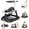 6 in 1 Foldable Baby Walker, Activity Baby Walker-Baby Bouncer, Rocker, Activity Center,Push Walker,Detachable Trampoline Mat, A