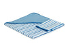 Towelselections Turkish Cotton Hooded Terry Velour Baby Bath Towel And Glove Set Blue Striped