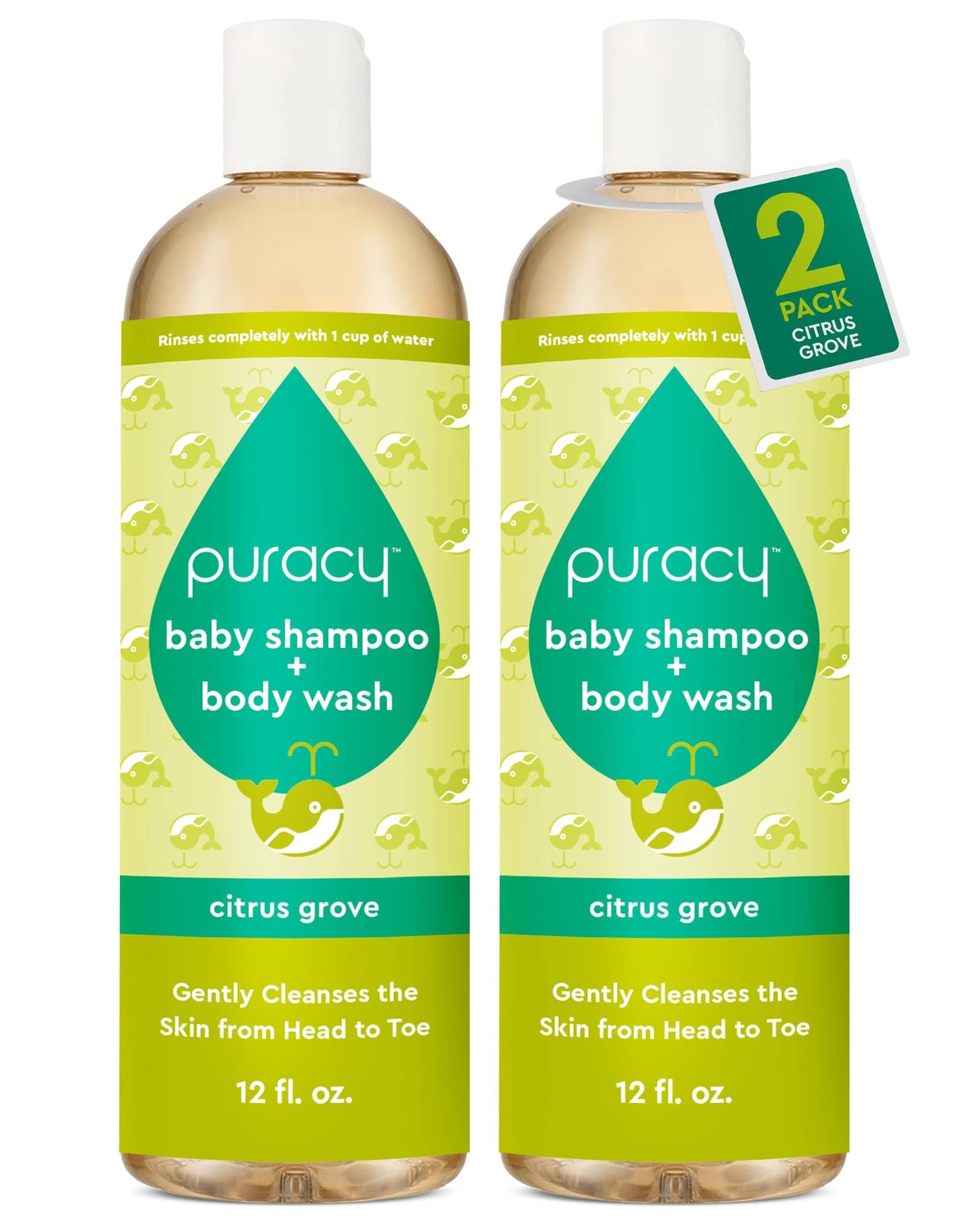 Puracy Shampoo & Body Wash for Children - Perfect Skin, Pure Ingredients with 12 Fruit & Vegetable Extracts for Silky Smooth Ski