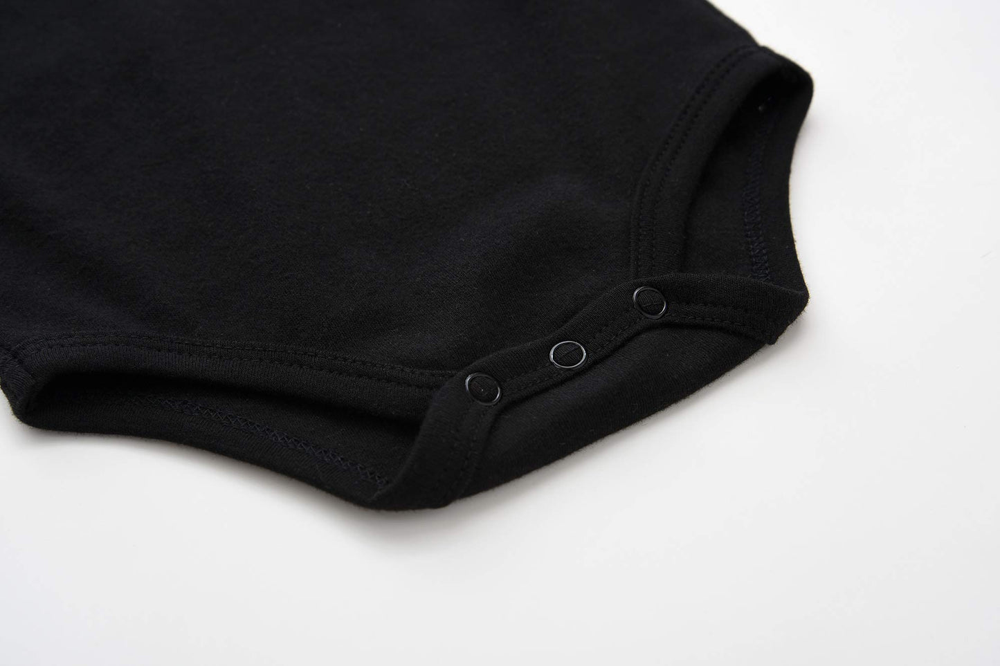 Teach Leanbh Infant Baby Polo Bodysuit Cotton Long Sleeve Pure Color Shirt 3-24 Months (6 Months, Black)