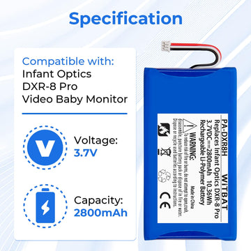 Lp Replacement Battery For Infant Optics Dxr-8 Pro Battery Sp 554478 2800Mah 3.7V Lithium Ion Battery Video Monitor Battery (Not