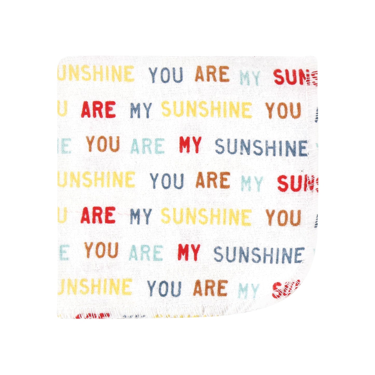 Hudson Baby Unisex Baby Flannel Cotton Washcloths, My Sunshine 12 Pack, One Size