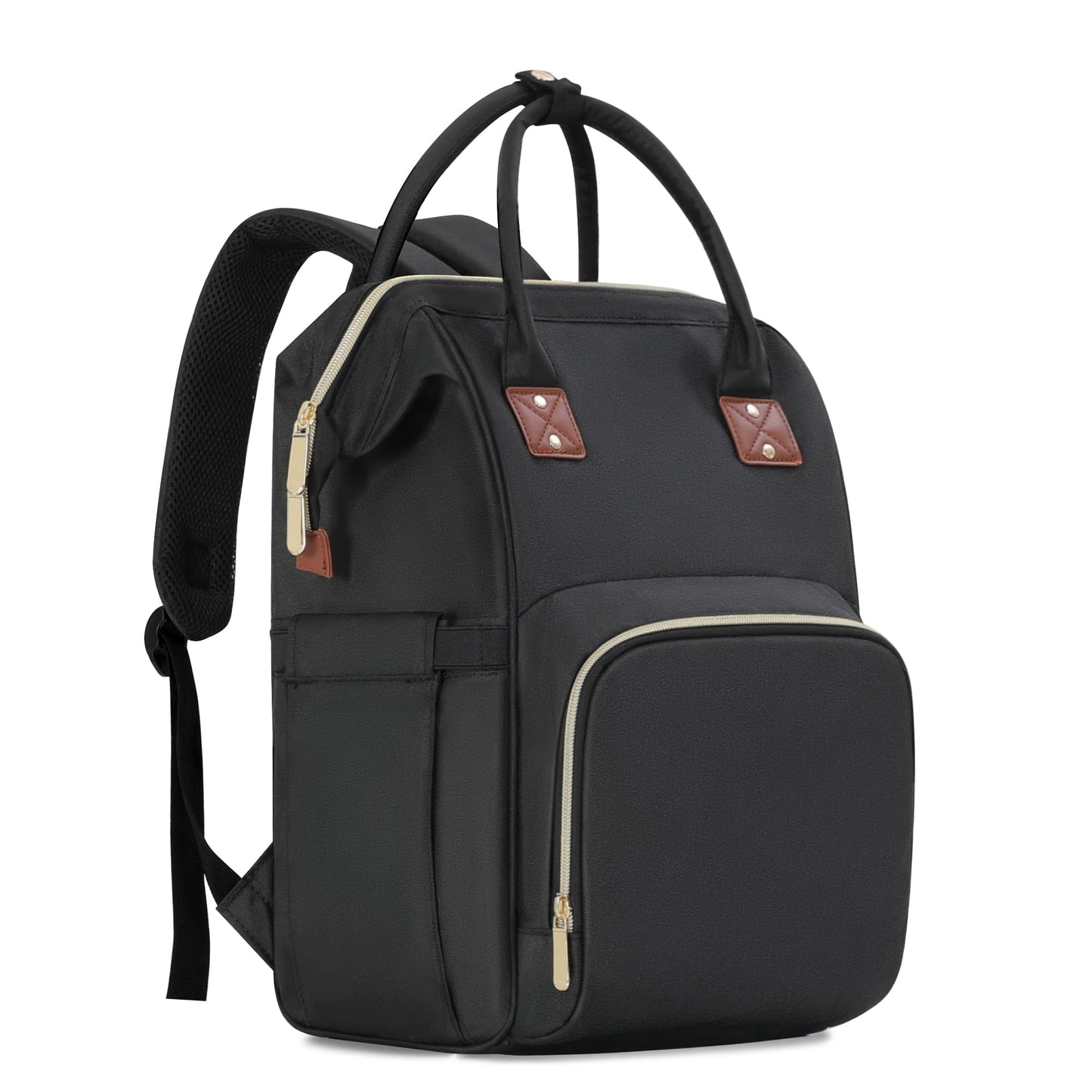 Femuar Diaper Bag Backpack Multifunction Maternity Nappy Baby Bag For Girls & Boys Large Capacity Travel Diaper Bags Dark Black