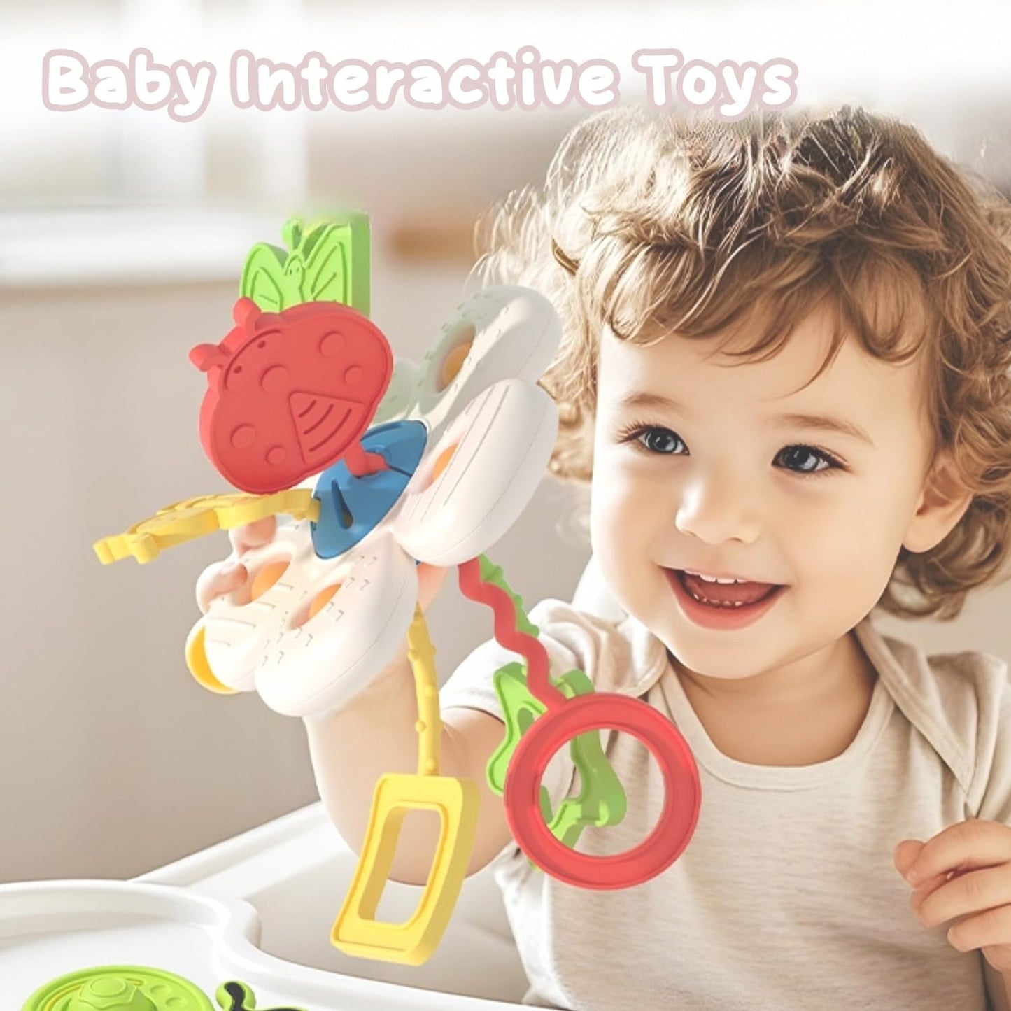 Montessori Toys for Baby Sensory Pull String Development Travel Toys Fidget Educational Learning Activity Gifts for Kids