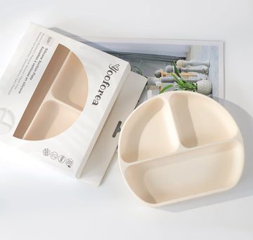 Yooforea Platinum Baby Suction Plate (Upgraded), Baby Led Weaning, 100% Food Grade Silicone, Non Sticky Stain Resistant By Uv Tr