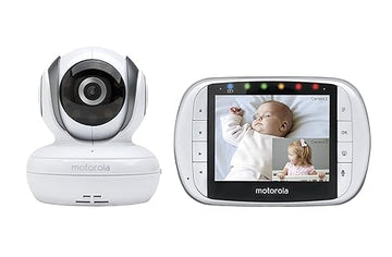 Motorola Mbp36S Remote Wireless Video Baby Monitor With 35-Inch Color Lcd Screen, Remote Camera Pan, Tilt, And Zoom
