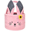 Easter Basket Plush Easter Bunny Tote Bags Cute Rabbit Design Personalized Easter Bucket For Kids Carrying Gift And Eggs (Plush-