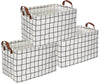CLOCOR Rectangular Storage Basket Empty,Gift Basket for Kids,Waterproof Toy Storage Bin with Handles,Room Decor(Witch Halloween)