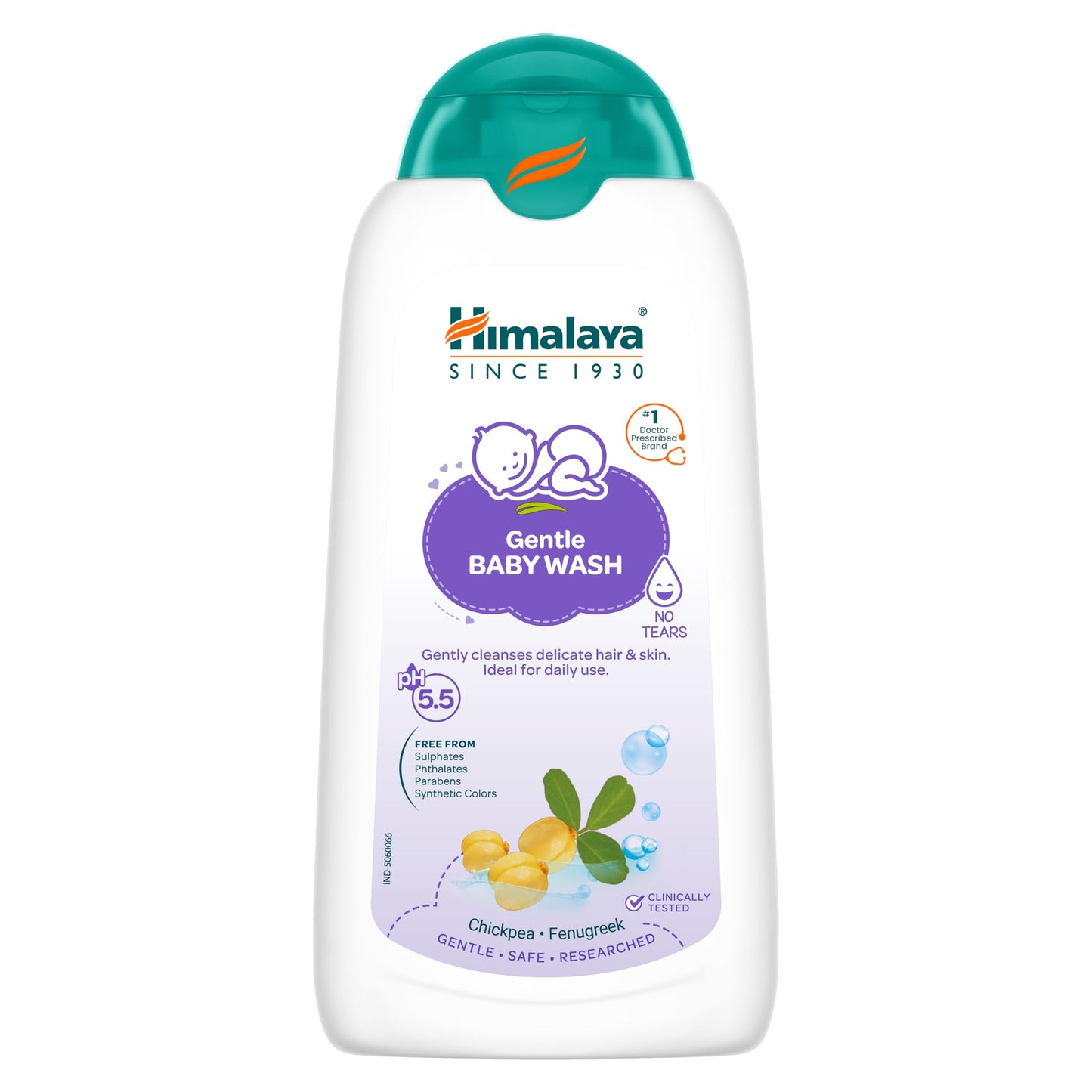 Himalaya Gentle Baby Wash 200Ml | No Tears Formula |With Chickpea And Green Gram| Cleansing BabyS Gentle Skin
