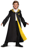 Disguise Harry Potter Hogwarts Robe Deluxe Childrens Costume Accessory, Black and Gold, Kids Size Large (10-12)