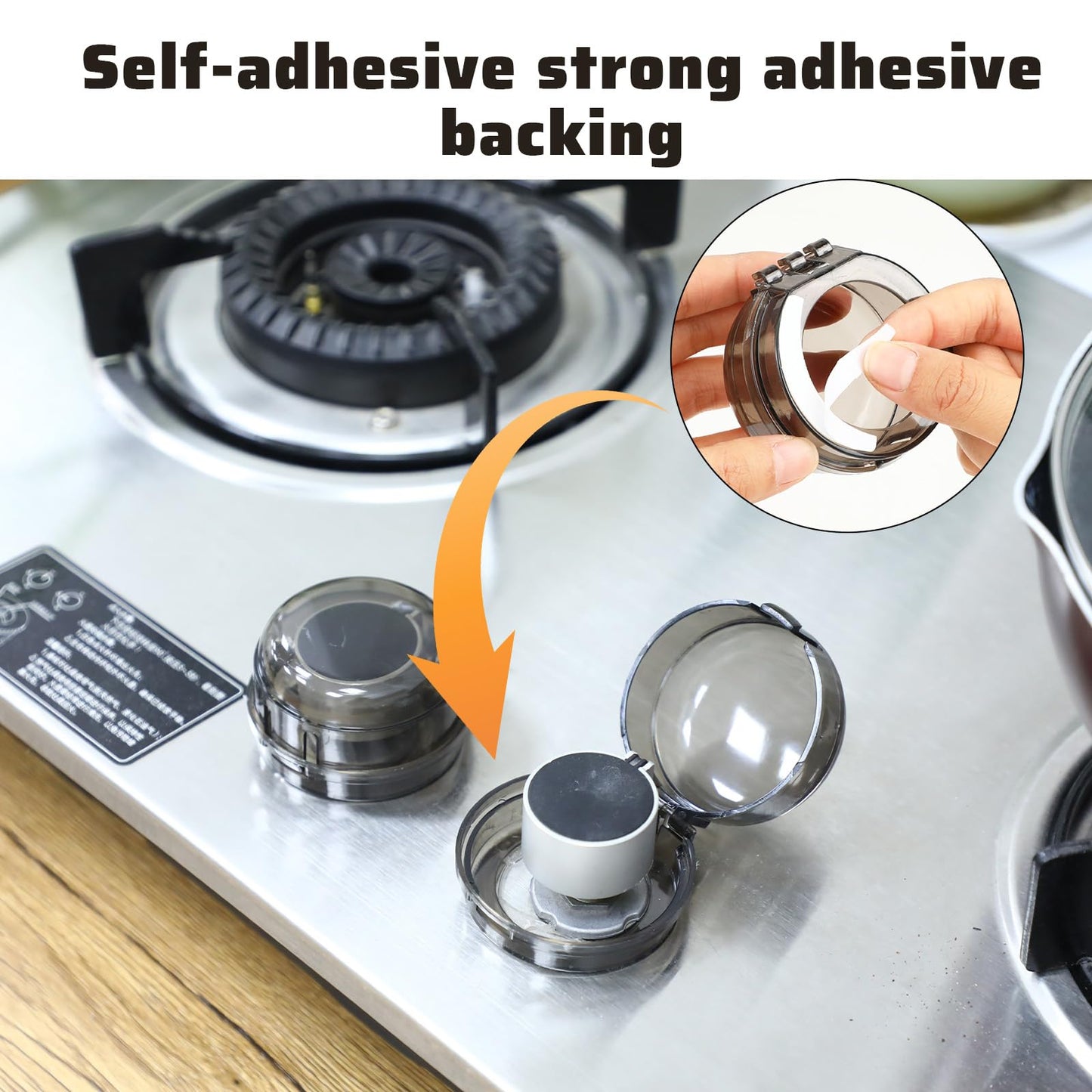 Ptwola 5Pcs Stove Knob Covers For Child Safety Resistant Universal Size Gas Knob Locks Covers Removable Adhesive Oven Front Elec