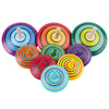 Wodi Wooden Spinning Tops, 9 Pcs Wood Novelty Gyroscopes, Kids Handmade Painted Spinner, Kindergarten Toys, Vintage Craft Spin T