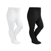 Stelle Toddler Girls Tights Baby Seamless Knit Thick Cotton Leggings Pantyhose(Infants/Kids/Childern)(Black+White,3Xs)