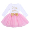 Winter Birthday Outfit Girl Its My 1St Birthday Mini Dress Cake Smash Outfit Baby Tulle Tutu Skirt Autumn Long Sleeve Mouse Firs