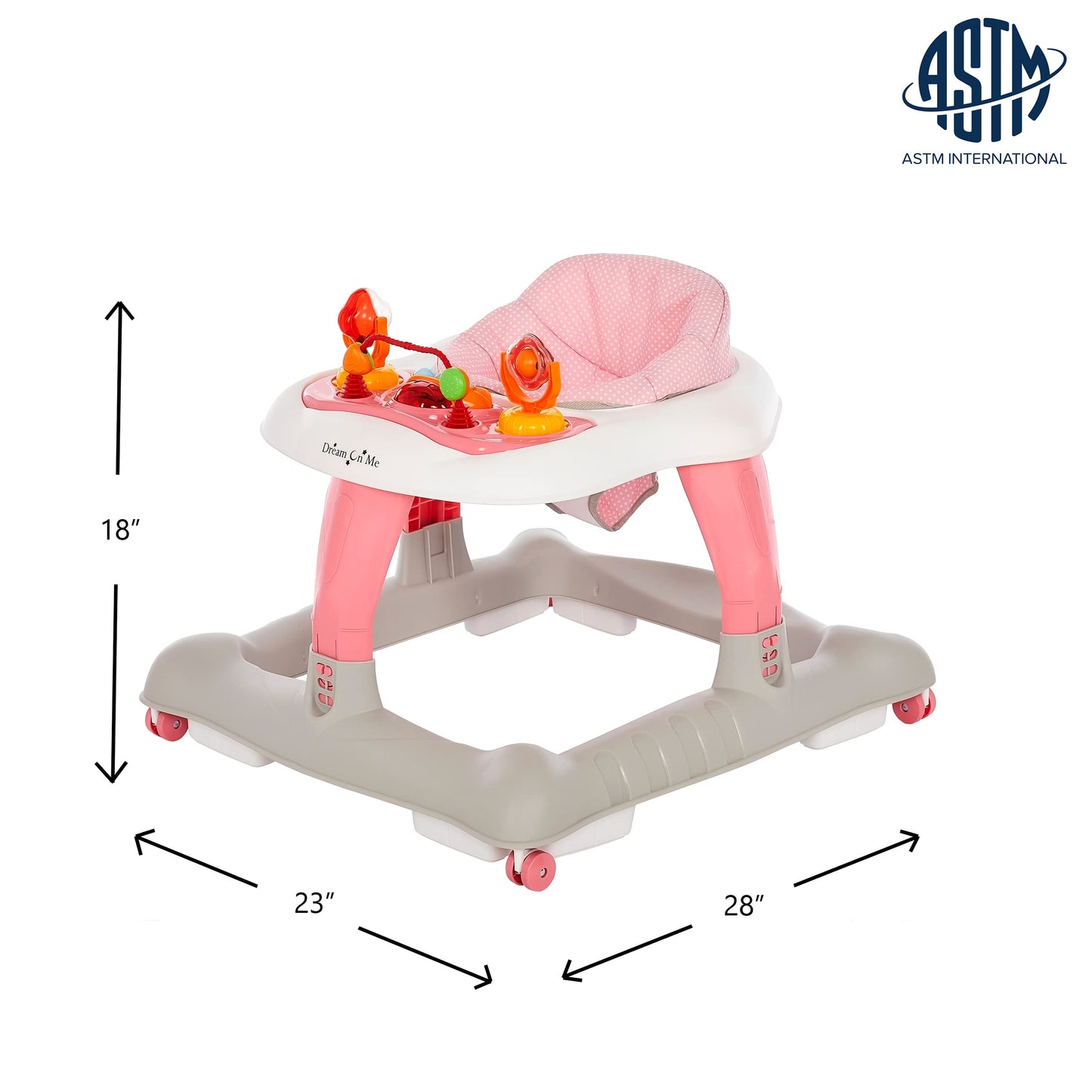 Dream On Me, Explorer Baby Walker, Pebble Grey