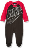 Nike Baby Sportswear Graphic Footed Coverall, Black/Rush Pink, 3M