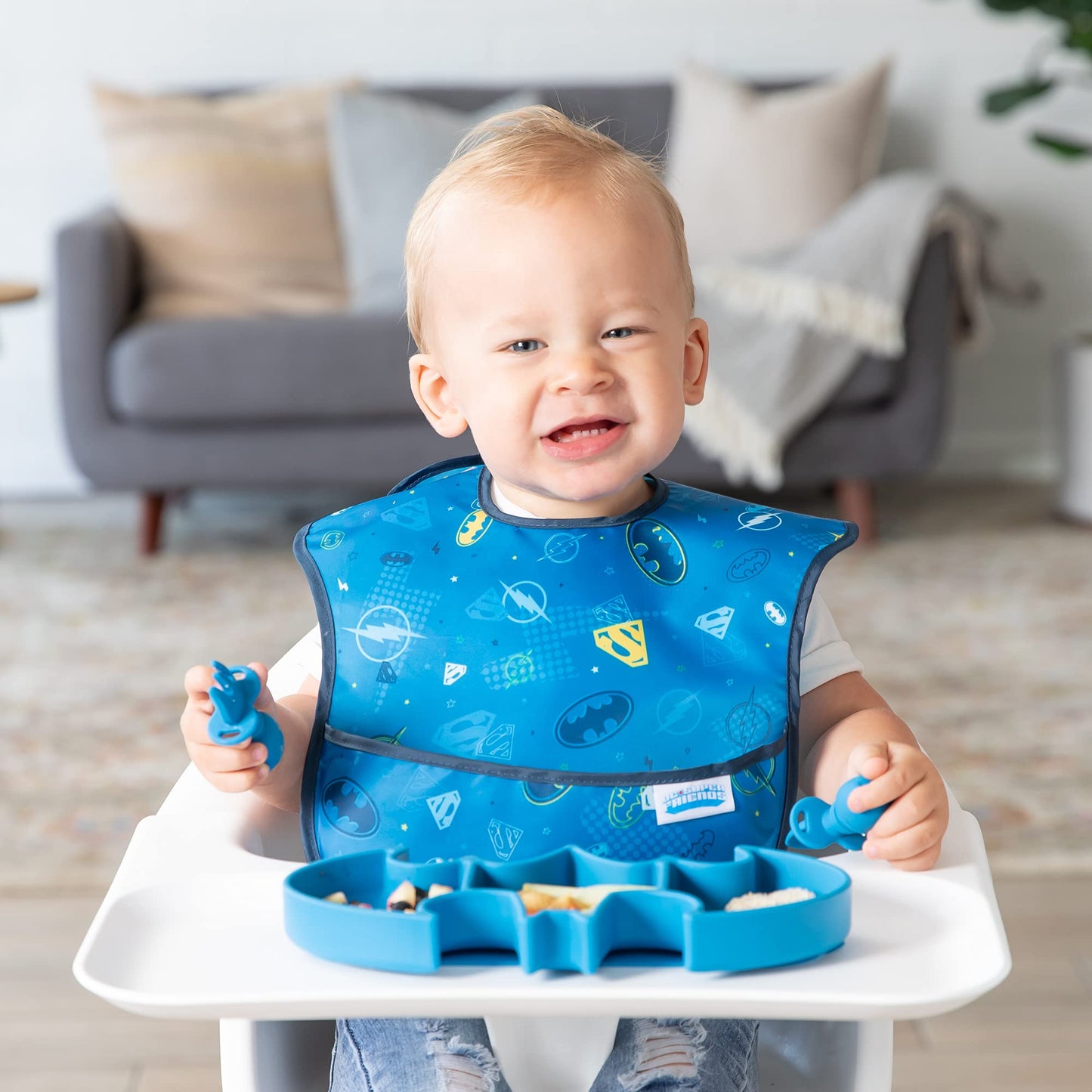 Bumkins Bibs For Girl Or Boy, Superbib Baby And Toddler 6-24 Months, Essential Must Have For Eating, Feeding, Baby Led Weaning S