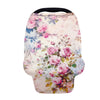 LedBack Pink Roses Stretchy Car Seat Cover for Babies, Breathable Breastfeeding Cover, Soft Lightweight Baby Carseat Canopy
