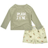 Gerber Baby Boy'S Toddler Long Sleeved Rashguard Swim Bathing Suit Set, Turtles, 2T