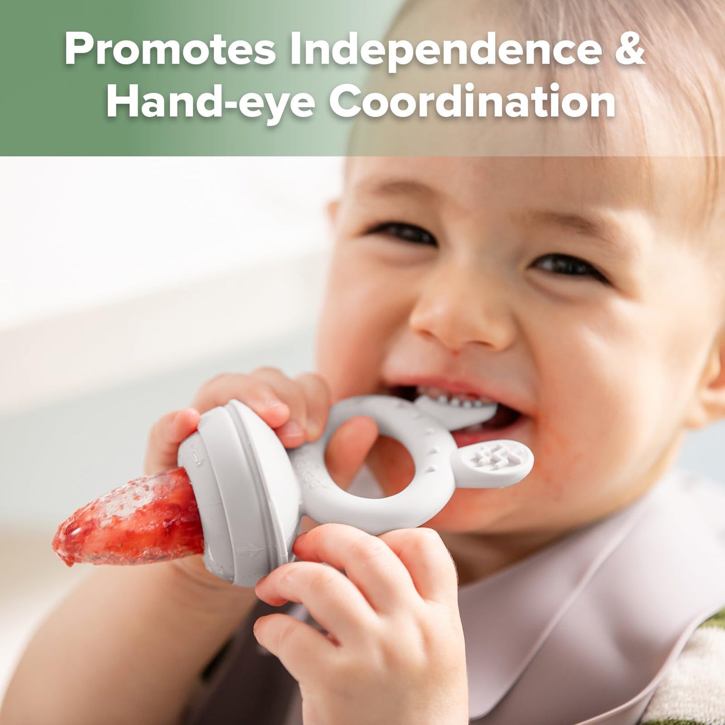 Haakaa Baby Fruit Food Feeder & Mini Freezer Nibble Tray Combo, Breastmilk Popsicle Molds For Baby Cooling Relief, Bpa Free Sili