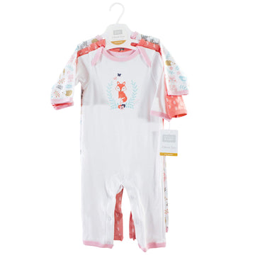 Hudson Baby Baby Girls Cotton Coverall, Woodland Fox, 9-12 Months Us