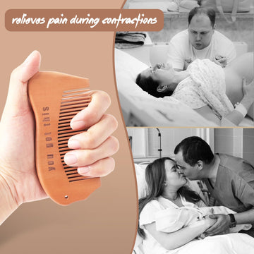 Vzznn Birthing Comb For Women Labor, Wood, Relief Of Pregnancy Contractions And Pregnancy Pain (Designed By Moms For Moms)