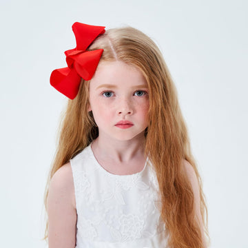 Yhxx Ylen 2 Pcs Hair Bows For Girls Alligator Clips Bows Hair Accessories (6Inch-Red)