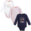 Hudson Baby Unisex Baby Cotton Long-Sleeve Bodysuits, Love At First Sight, 6-9 Months