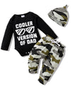 Nzrvaws Baby Boy Clothes 12-18 Months Toddler Boy Clothing Set Infant Romper Cooler Version Of Dad Camouflage Top Long Pants Wit