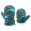 Bavst Toddler Waterproof Mittens Fleece Lined Baby Boys Girls Winter Warm Glove Kids Snow Infant Ski Mitten For 3M-5T (Grey-Blue