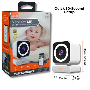 Mobicam Baby & Home Monitor Camera, Mobicam Mp Pet Camera, Ai Motion Detection, 3 Megapixel, 2-Way Audio, Night Vision, Dual-Ban